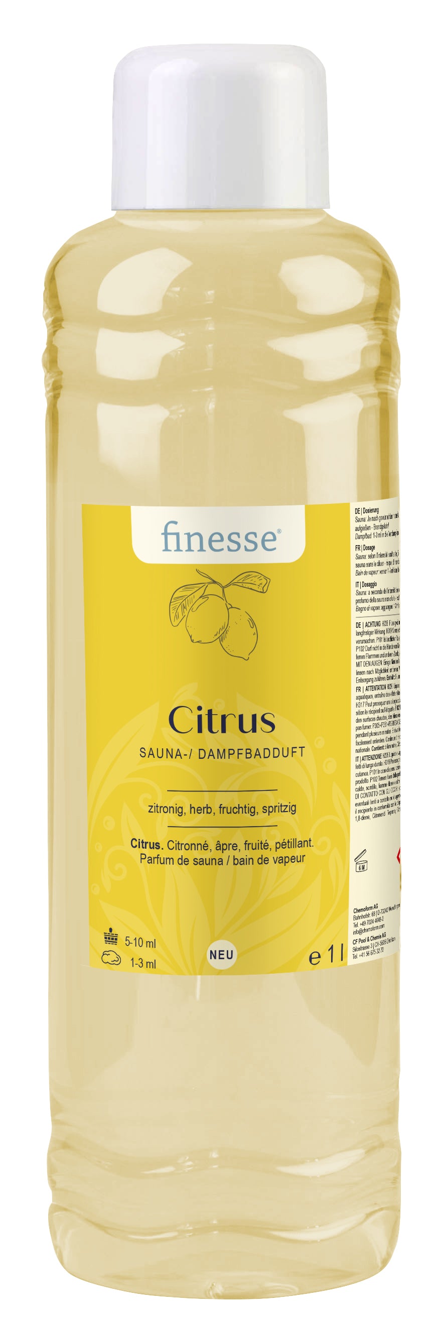 Citron : acidulé, frais, fruité, tonique, pétillant 250 mL / 1 L 1444501FI-FR