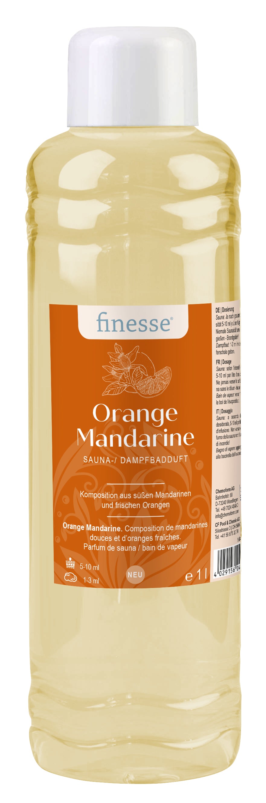 Orange - Mandarine : frais, sucré, fruité, acidulé 250 mL / 1 L 1445501FI-FR