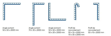 Profils en tôle colaminée — 6 pièces DZW0000103