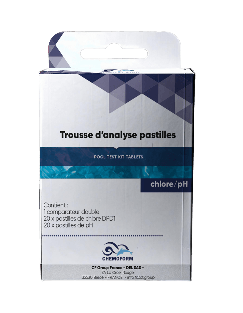 Trousse d'analyse pastilles Chlore (DPD1 / DPD3) / pH
